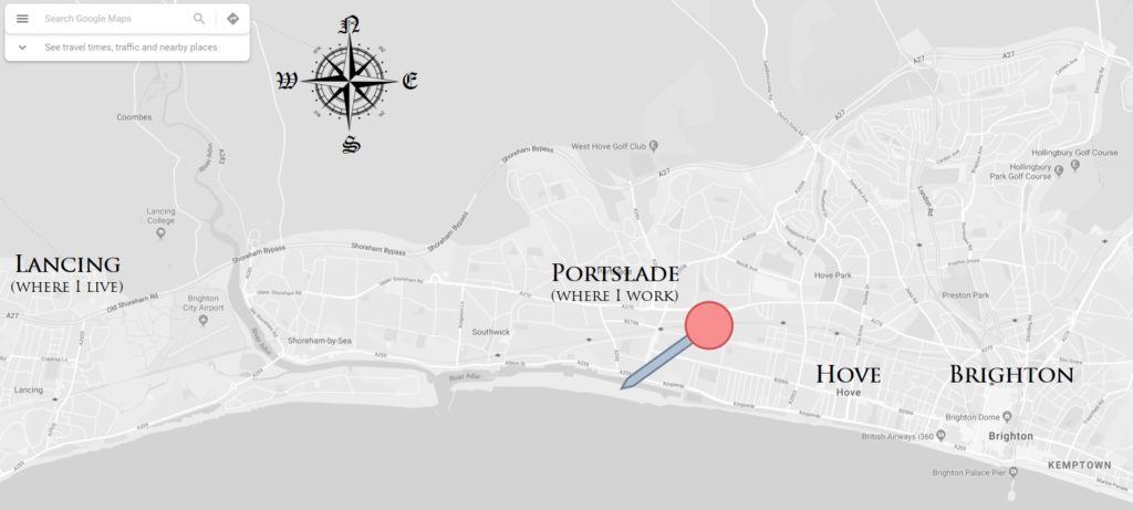 map of brighton and portslade basin road