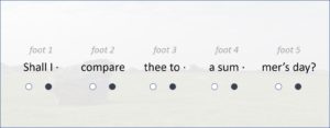 shakespeare diagram explaining iambic pentameter